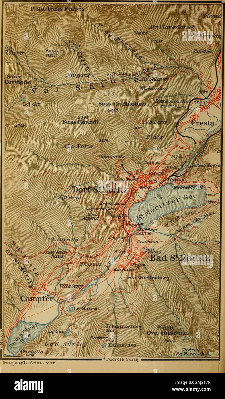 Switzerland And The Adjacent Portions Of Italy Savoy And Tyrol