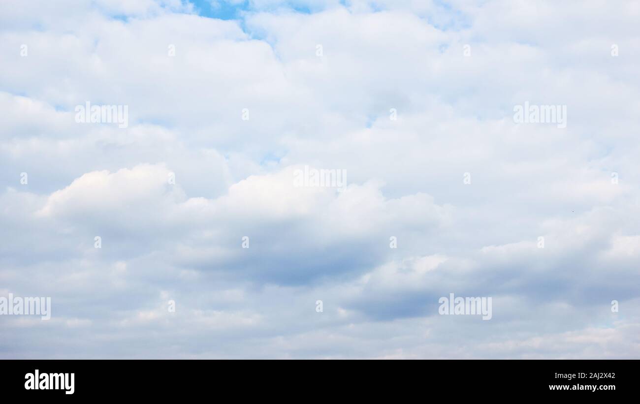 Cloudiness - Sky with white clouds - Natural background Stock Photo