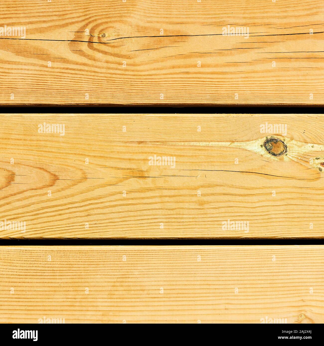 Light wooden planks with smooth surface - Wood texture and background Stock Photo