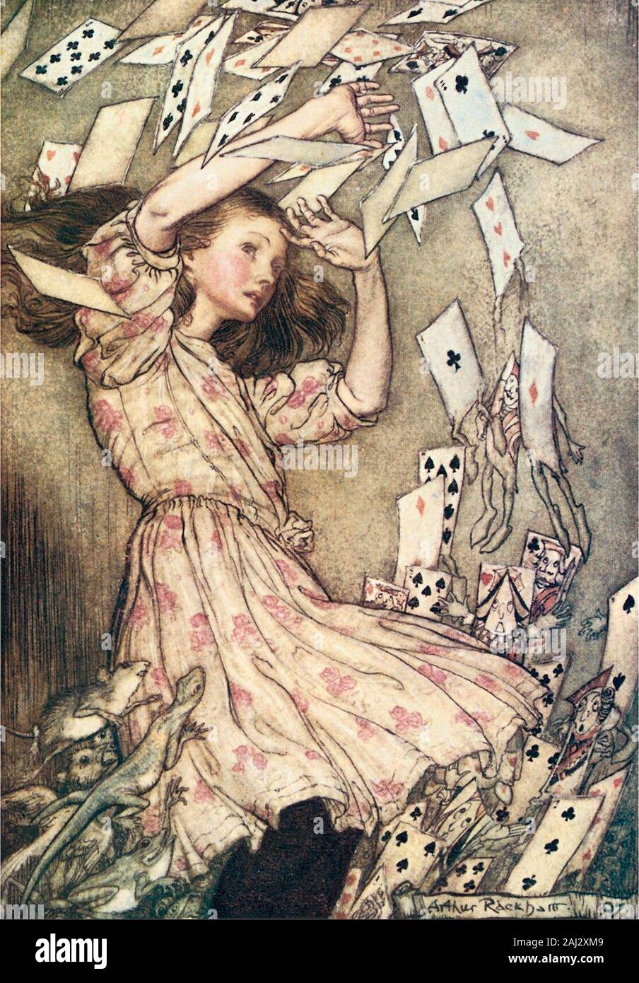 Alice in wonderland illustration art Stock Photo