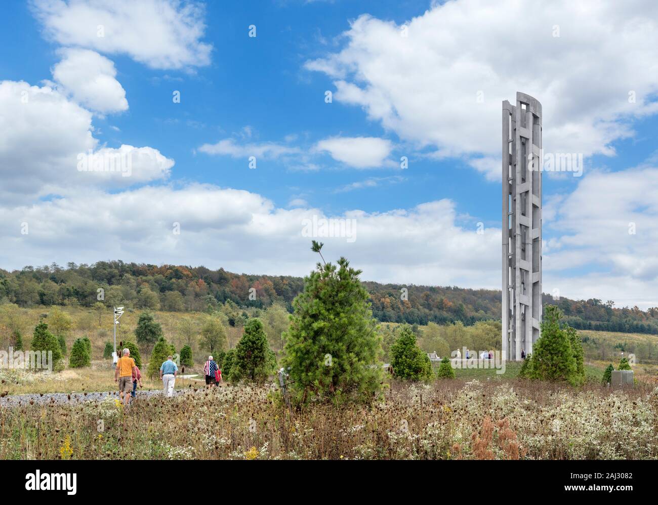 The Tower of Voices at the Flight 93 National Memorial, Stonycreek, near Shanksville, Pennsylvania, USA. Stock Photo