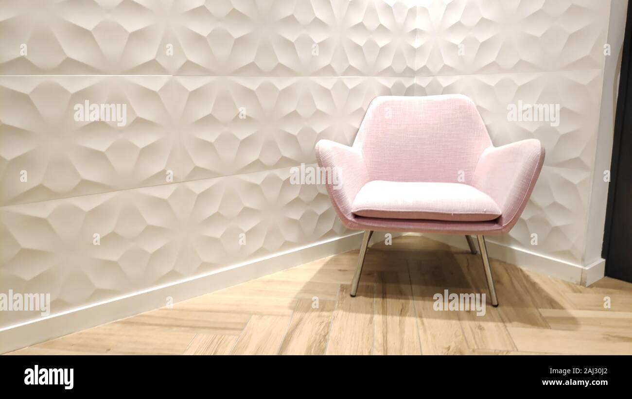 Retro looking pink couch Stock Photo