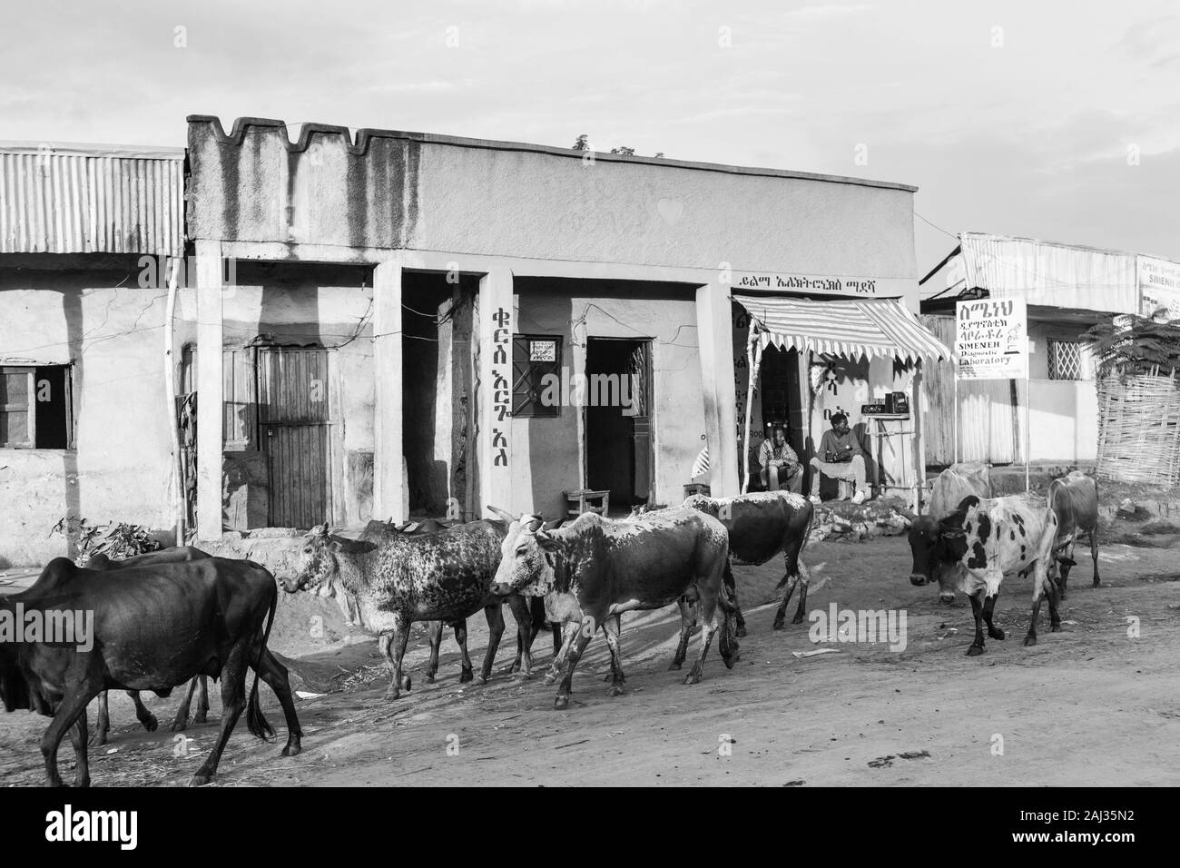 Jinka town, Naciones, Ethiopia, Africa Stock Photo