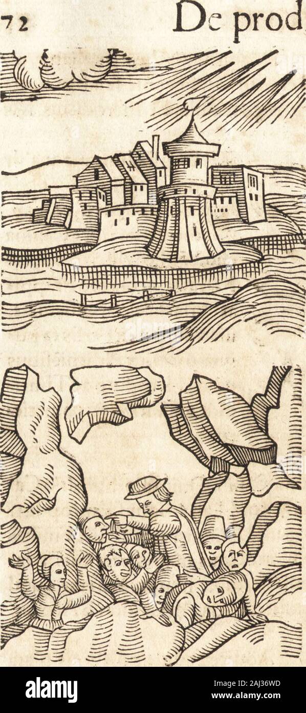 Prodigiorvm ac ostentorvm chronicon : quae praeter naturae ordinem, motum, et operationem, et in svperioribus & his inferioribus mundi regionibus, ab exordio mundi usque ad haec nostra tempora, acciderunt ... . Anno mun 7 2&lt;h. 3488. rodjgiis D eta di* ACeratus prophetdit ante delubru Mi*nerux facraarmaprolata econclaui,quacintuspropo*fita fuerant, quae nefas eratcuiquarri mortali continge*re, quod oftentum rjs,Del*phis qui aderant, perrexitnunciatu. Vbibarbari pro*perantes ad fanum Miner*ue guenere,ubi maiora,quafuperius, rcprefentata funt,. Martia cnim arma fua fpon| teextradelubrum propof Stock Photo