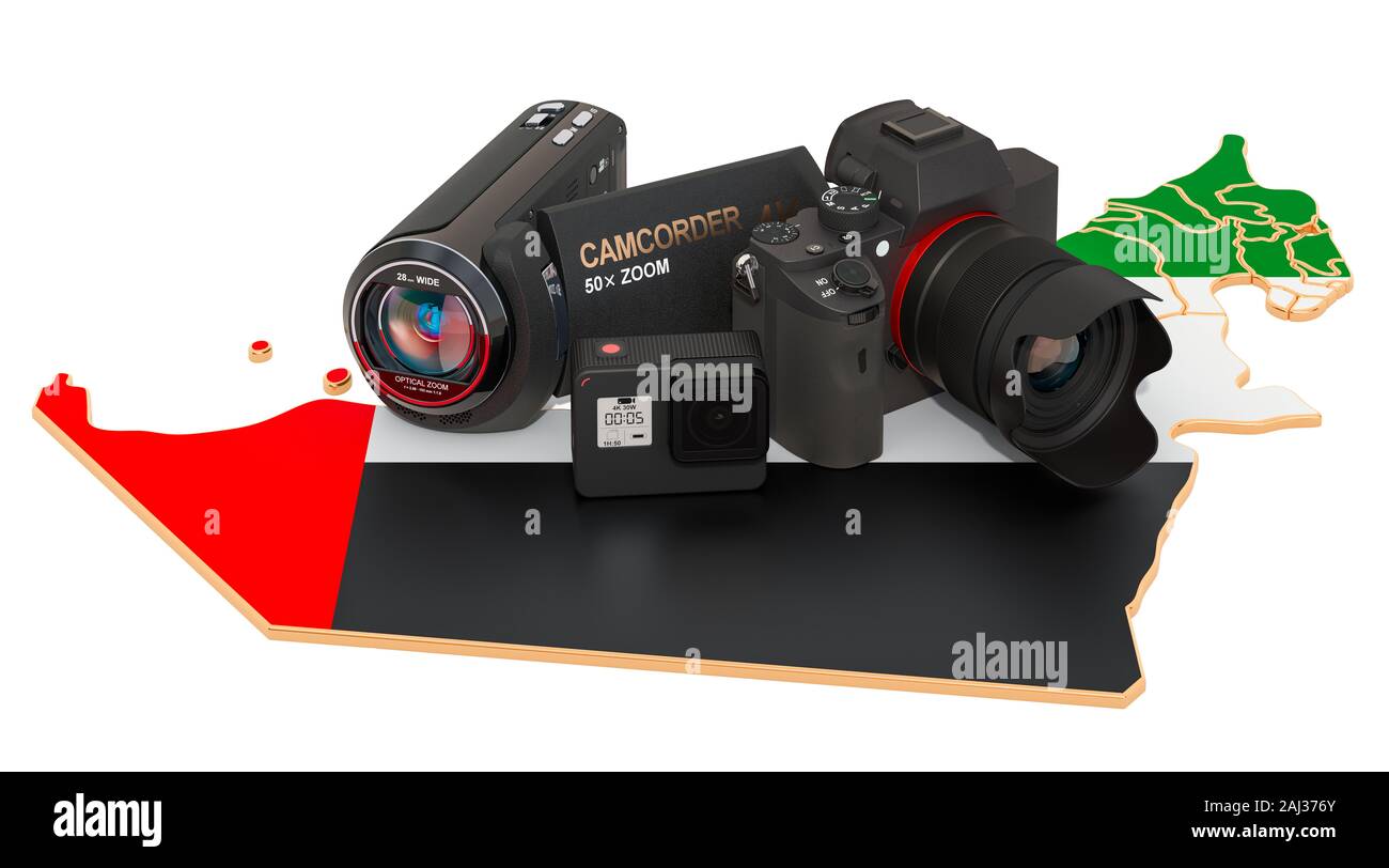 Travel and photo, video shooting in the UAE. Digital camera, camcorder