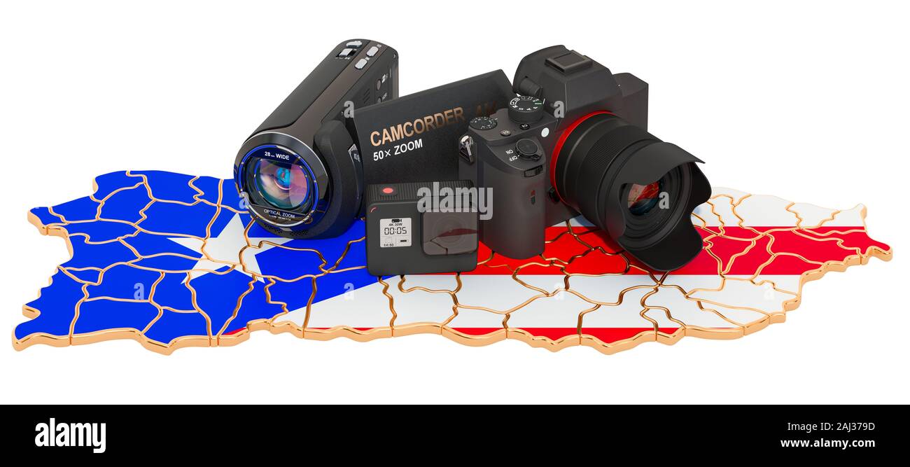 Travel and photo, video shooting in Puerto Rico. Digital camera