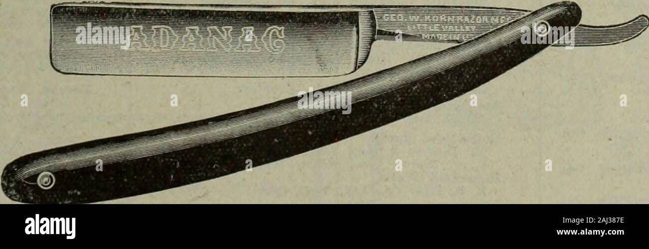 Hardware merchandising September-December 1919 . A Reliable Razorfor the User. Guarantee forEvery Razor Made from the finest Crucible Swedish Bar-Steel. Carefully tempered and concaved. Set ready for use. GEO. W. KORN RAZOR MFG. CO., Little Valley, N.Y. Canada Office: 140 McGill Street, MONTREAL 126 HARDWARE AND METAL December 20, 1919 THE BUYERS GUIDE Hack Saw Frames Bridgeport Hdwe. Mfg. Corp., Bridgeport, Conn. Henry Dlsston & Sons, Ltd., Toronto. Goodell-Pratt Co., Greenfield, Mass. Smdtia ft Hemenway Co., Inc. Irringtaa. N.J. L. 8. Starrett Co., Athol, Mass.Hack Saw Machines Diamond Saw & Stock Photo