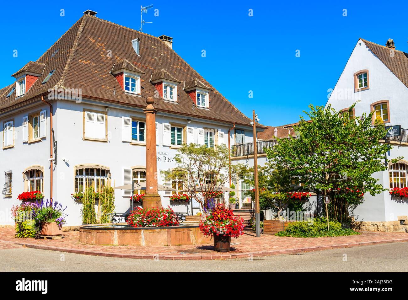 ALSACE WINE REGION, FRANCE SEP 20, 2019 Typical restaurant in