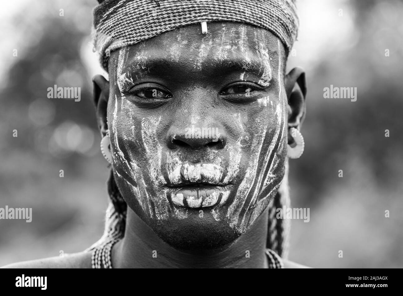 Mursi people, Omo valley, Naciones, Ethiopia, Africa Stock Photo