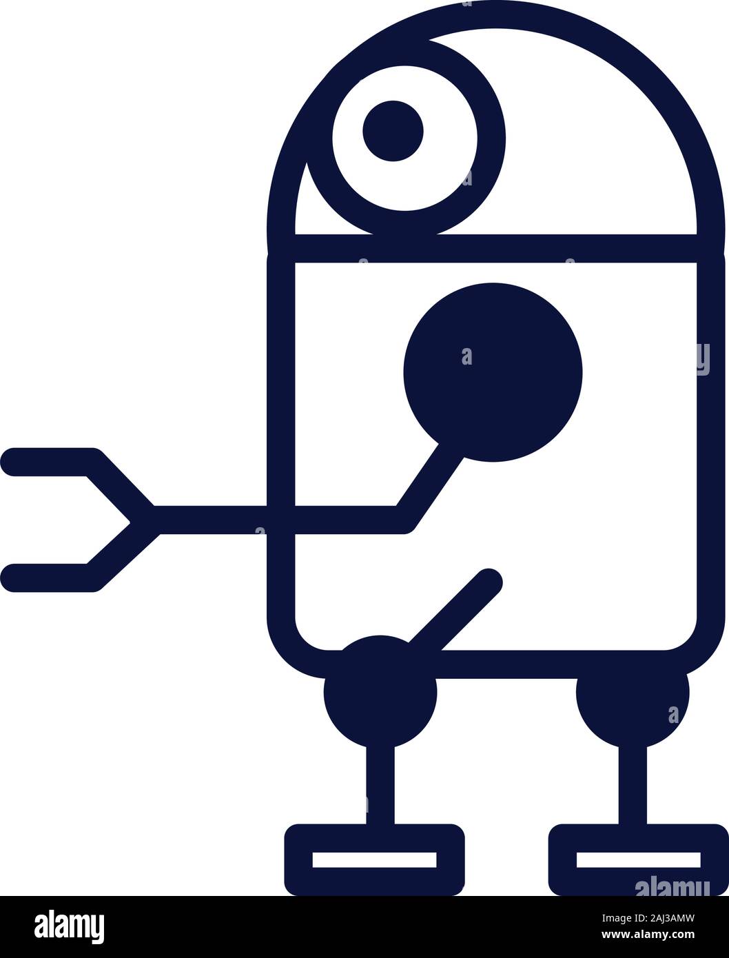 humanoid robot cyborg isolated icon Stock Vector Image & Art - Alamy