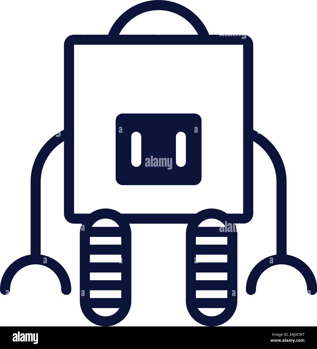 robot with wheels cyborg isolated icon Stock Vector Image & Art - Alamy