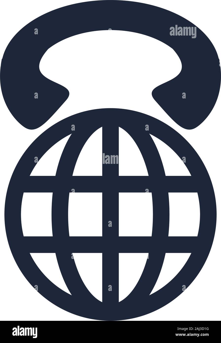 sphere browser globe with phone Stock Vector Image & Art - Alamy