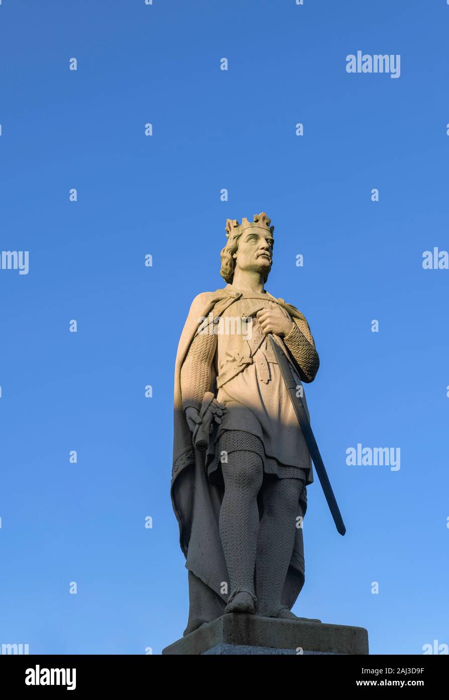 Robert the Bruce statue, Lochmaben, Dumfries and Galloway, Scotland Stock Photo