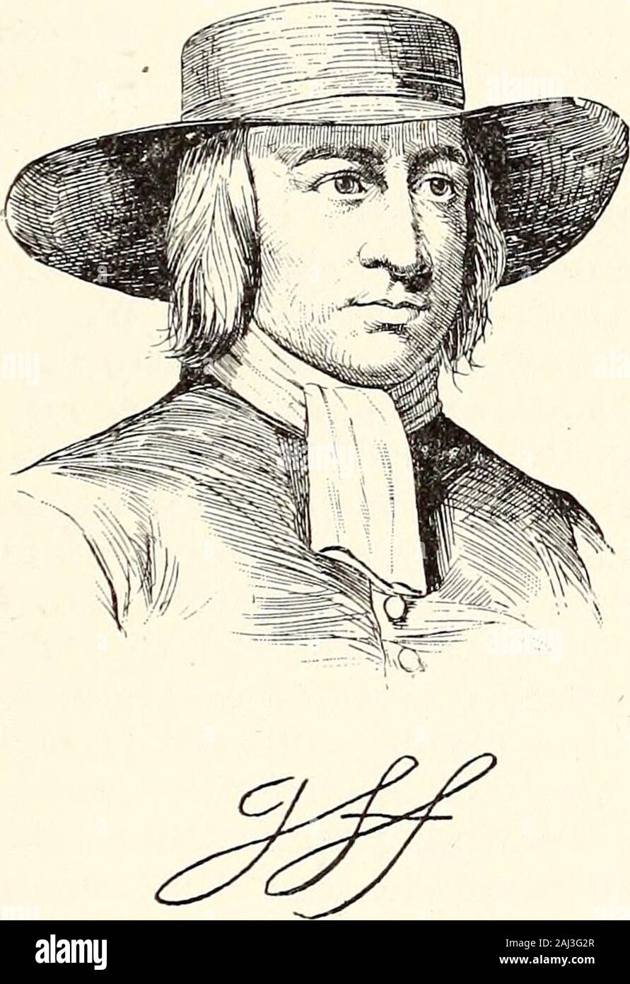 Appletons' cyclopædia of American biography . d in 1663-6 wasconfined in different prisons about three years. Theterm Quakers is said to have been applied to his fol-lowers for the first time at Derby in 1650, in conse-quence of his telling Justice Bennet to quake atthe word of the Lord. In 1669 he married thewidow of a Welsh judge who had often befriendedhim, and whose wife and daughters had become be-lievers in his teachings. In 1671 he sailed for theBarbadoes, where many joined his society. Whileat this place he drew up a paper setting forth thebelief of the Friends as to the fundamental do Stock Photo