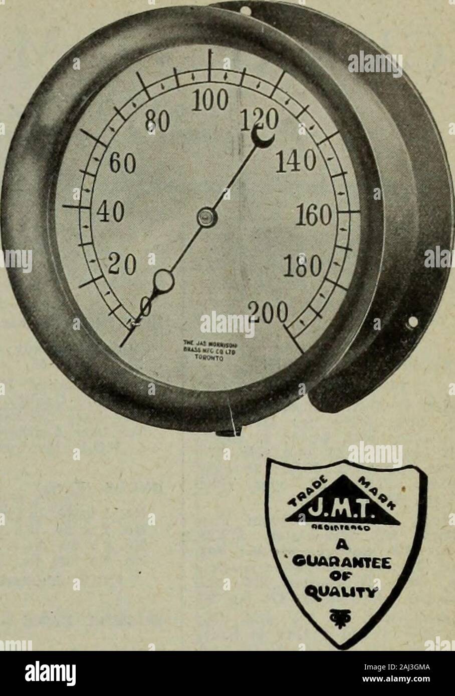 Hardware merchandising September-December 1919 . December 20, 1919 HARDWARE AND METAL—Advertising Section 101 Morrison Gauges comprise a line that covers every require-ment. You always have the right goods toclose a sale with Morrison Products. They include gauges for every conceivablepurpose—for indicating, or indicating andrecording—pressure, temperature, altitude,revolutions, etc. The trade find them good sellers and mechani-cal men everywhere look upon them as astandard. The Morrison name helps your business and thesalability of Morrison Products helps yourpocket-book. A full guarantee of Stock Photo
