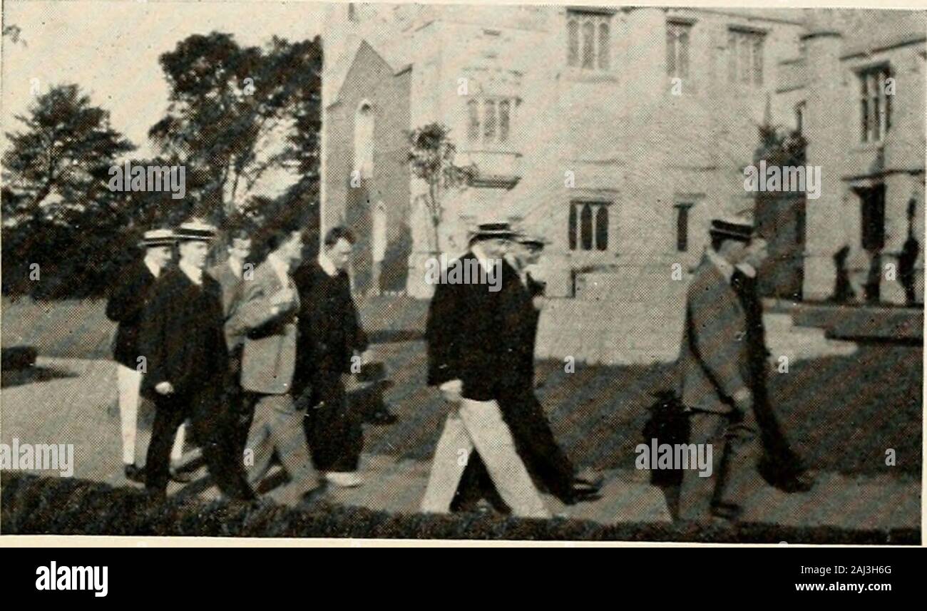 After five years : the quinquennial record of the class of 1908, Princeton university . Yes, this is TeRTIUS—AXD Tommy Sunday after-noon, EN ROUTE TO Dodge Hall. Stock Photo