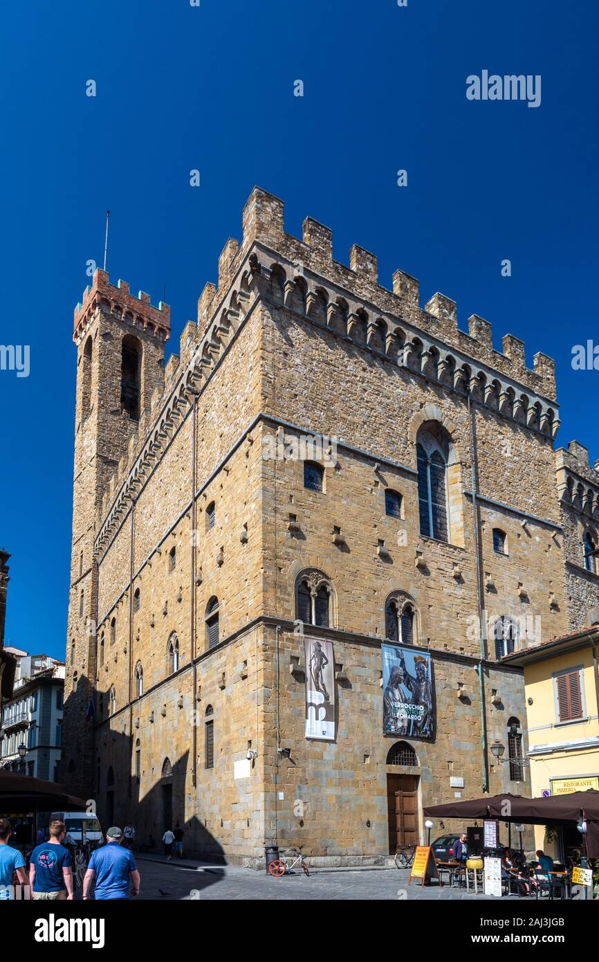 Florence, Italy - June 5, 2019 : The Bargello, also known as the Palazzo del Bargello, Museo Nazionale del Bargello, or Palazzo del Popolo (Palace of Stock Photo