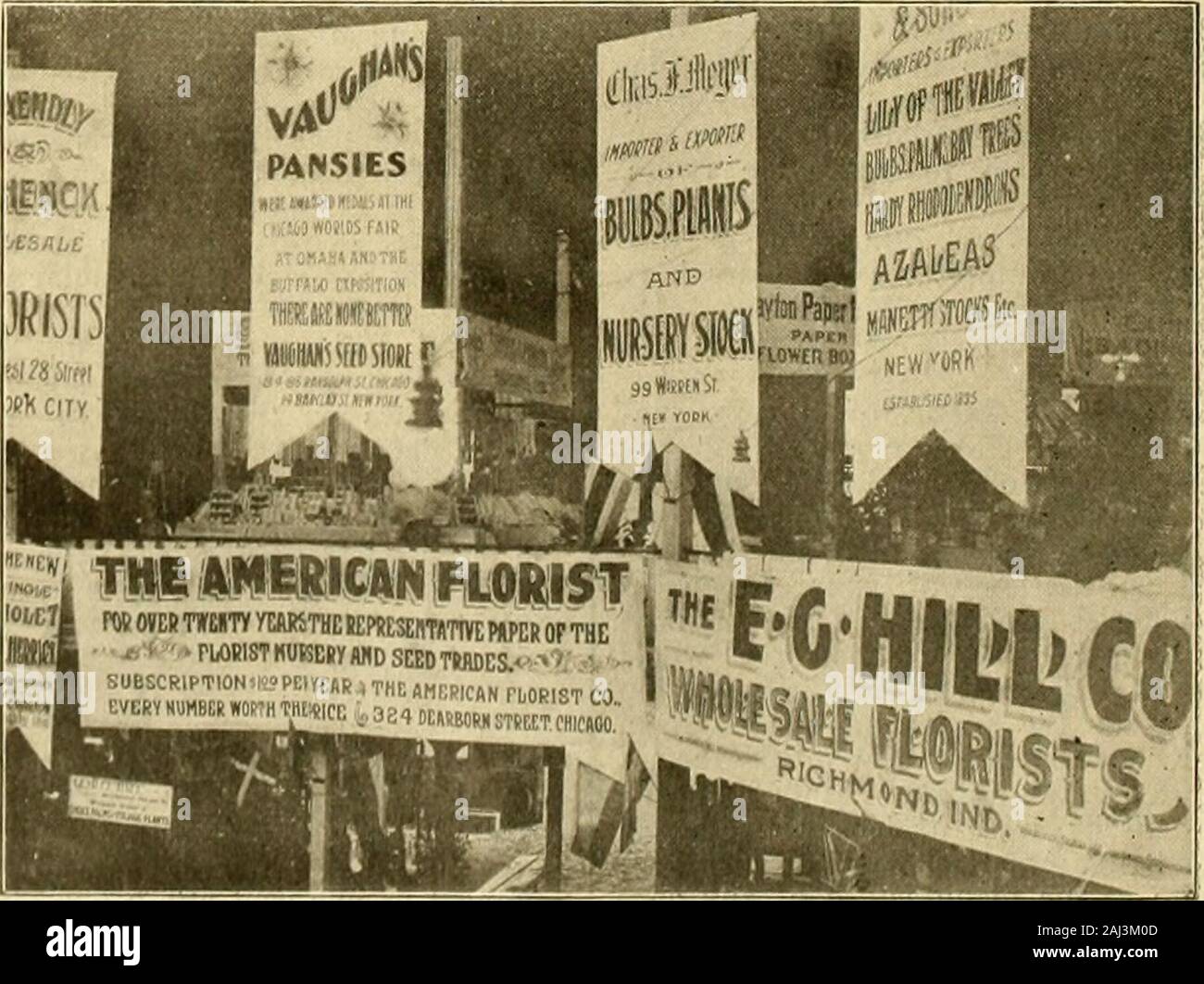 The American florist : a weekly journal for the trade . ngupon its quality and was not an en-dorsement of it as a thing of value, butwas simply the registering of its name^so that the grower of the product mighthave exclusive use of that name. Alex. Wallace made the point that,under the by-laws, registration did notgo further than merely to give a de-scription of a new plant. Mr. Colesregarded the proposition for a generalcommittee to supervise all plants as toobroad and impracticable. After furtherdiscussion by Messrs. Watson. Read.Hagenburger, Dillon and Wintzer, amotion by Mr. Vaughan, crea Stock Photo