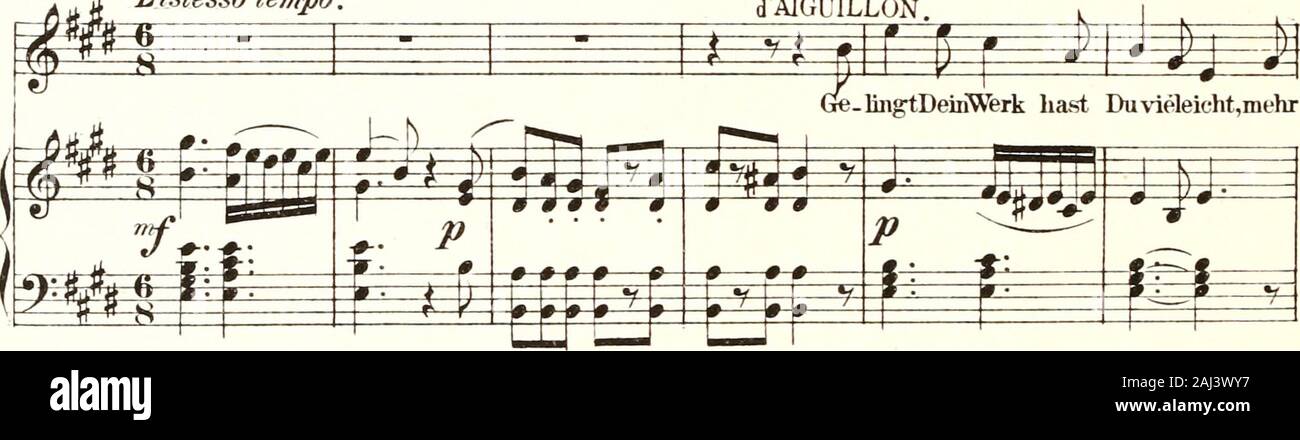 Gräfin Dubarry : komische Oper in drei Acten . i=77^nn7äiM W m m^ * T^ i /On / f ^ ^ ? * BP m Listesso fempo dAIGUILLON.. als Dil ahnen kniinst erreichtMerkwillman empor ach sehwinsren kuhnnach höchsten Zie-le dA --m Ü q= ^ ^ ?m r: ^ i ^m ^ wm ^ f=^ r^ .,0r^ru0^m p » von schonen ii fTp^ti P sduiuii kann es sich.rernicht ge. ling^n alsdnrchGunhivonschönen Fraun , als Stock Photo