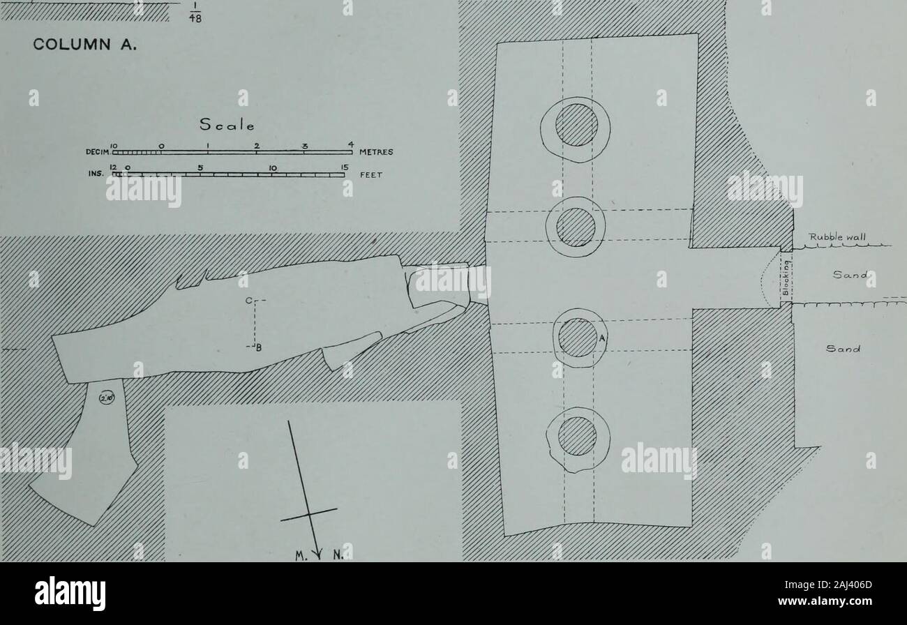 Archaeological survey of Egypt memoir . SECTION. COLUMN A. --D TOMB 7C ...