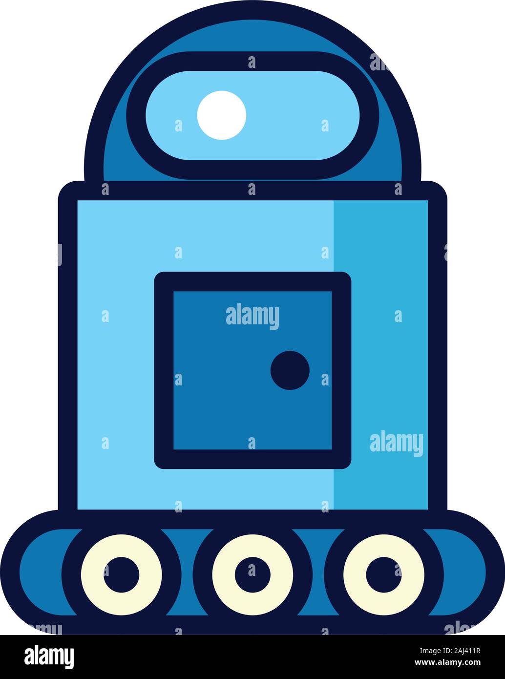 robot with wheels cyborg isolated icon Stock Vector Image & Art - Alamy