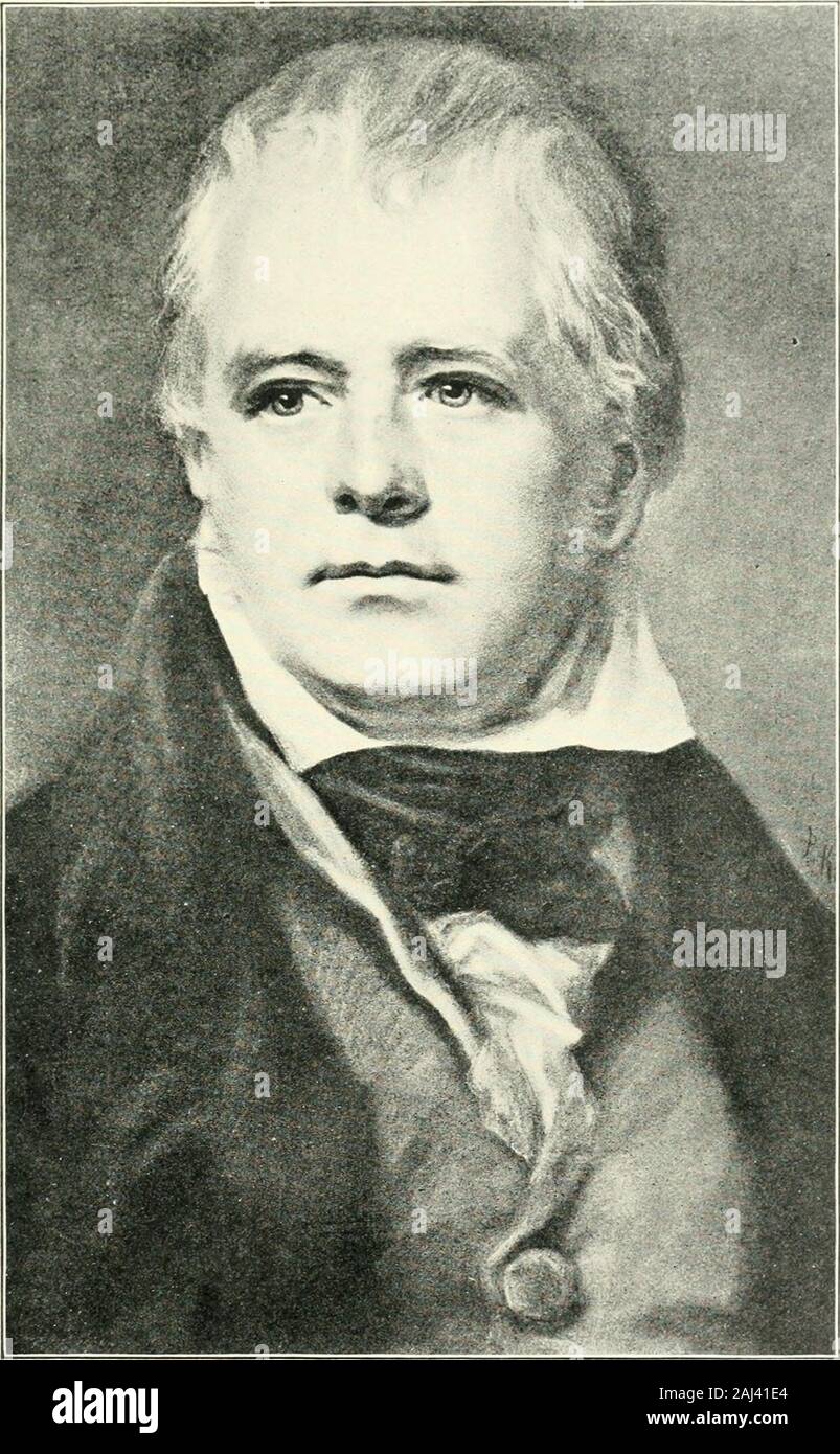 The International library of famous literature, selections from the world's great writers, ancient, mediaeval, and modern with biographical and explanatory notes and critical essays by many eminent writers . rst of the Waverley Novels. He became a partner in Constables publish-ing house and the Ballantynes printing house, in order to realize all sides ofthe profit from his works ; but bad management, and his immcuse overdrafts ontheir resources to build up a great feudal estate at Abbotsford, left them so weakthat the panic of 1825 ruined both. He wore out his life in the effort to pay upin fu Stock Photo