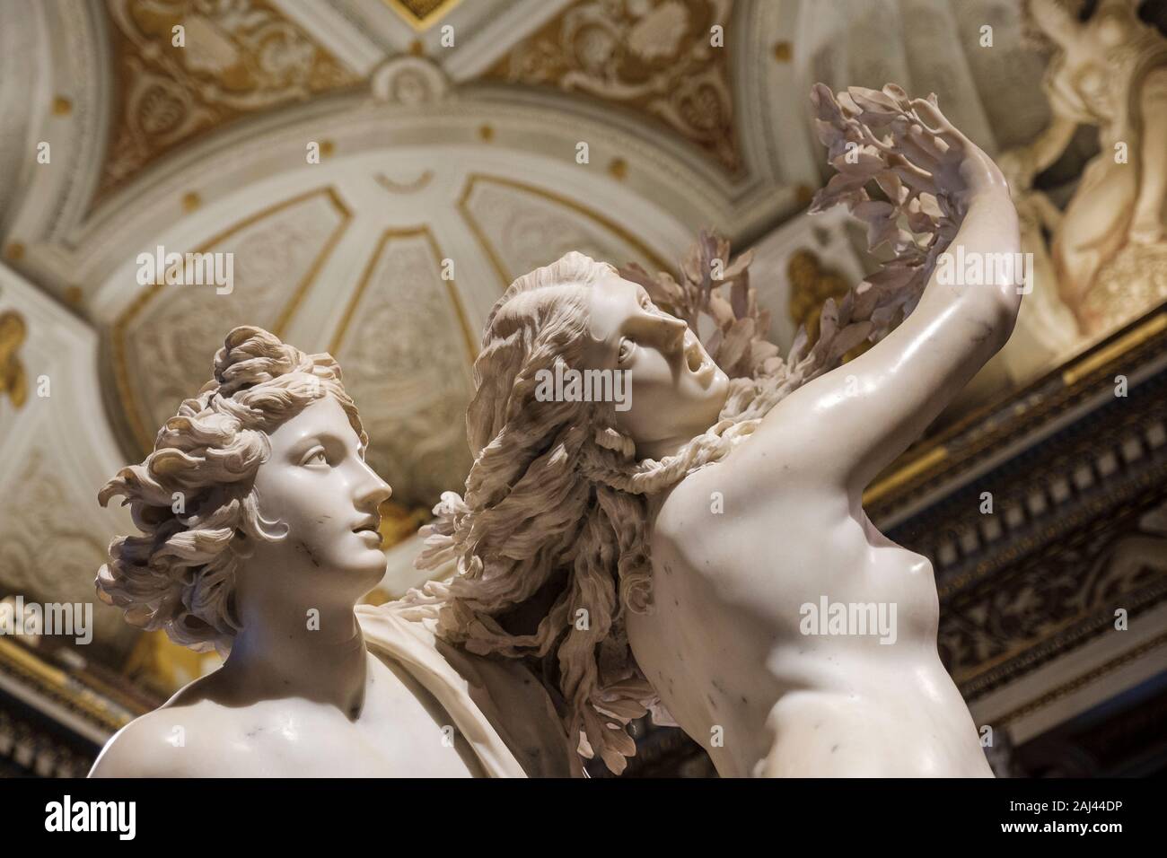 Daphne metamorphosis, Apollo and Daphne marble sculpture, Gian Lorenzo