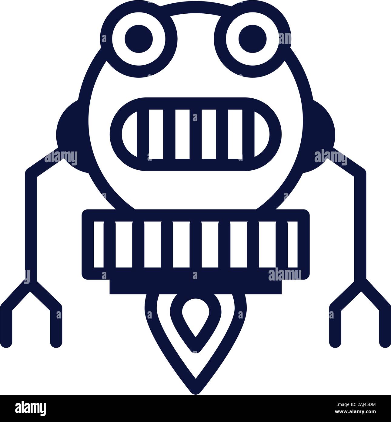 robot floating cyborg isolated icon Stock Vector Image & Art - Alamy