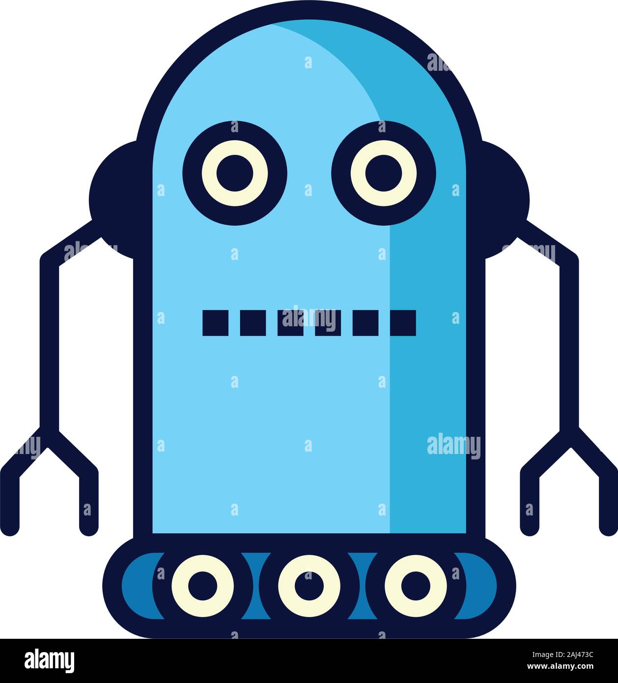 robot with wheels cyborg isolated icon Stock Vector Image & Art - Alamy