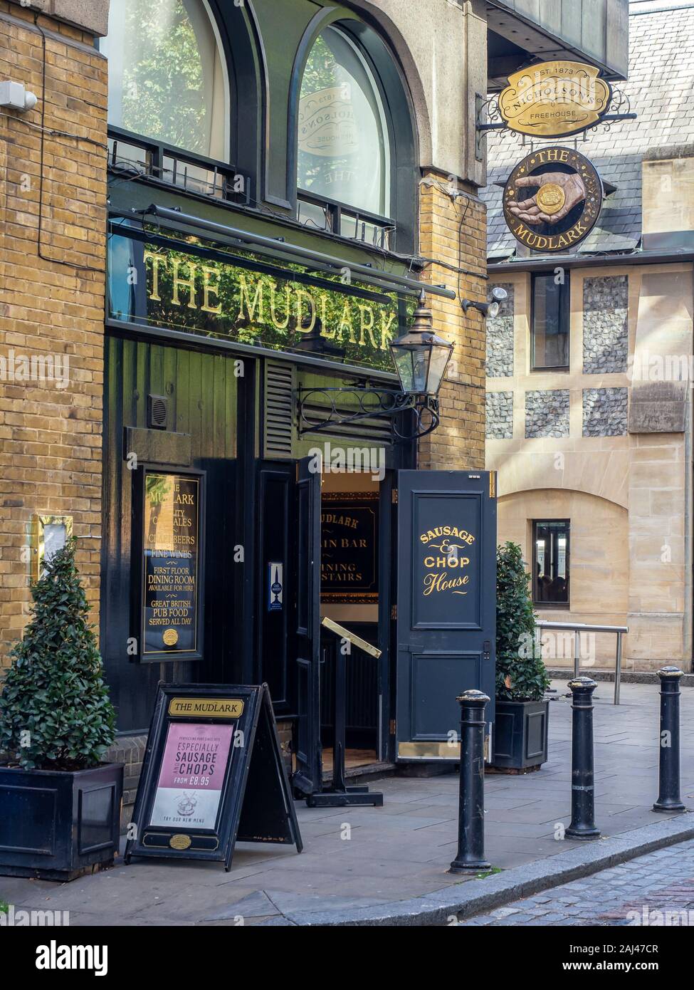 LONDON, UK - SEPTEMBER 29, 2019:  The Mudlark Pub in Montague Close on the Southbank Stock Photo