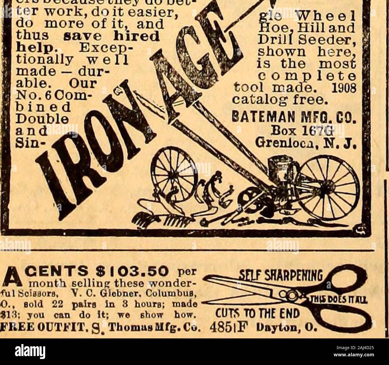 Southern planter: devoted to practical and progressive agriculture, horticulture, trucking, live stock and the fireside . la Wheel.iloe. Hill andDrill Seeder,shown here,is the mostcompletetool made. 1908catalog free.. A CENTS 8103.50 permonth selling these wonder-ful Soiflaora, V. C. Globner. Columbus,O., Bold 22 pairs in 8 hours; madeSI 3; you can do It; wa showFREE OUTFIT. 3, Th. Poultrymen -will be interested in theadvertisement of R. S. Showalter. Finely-bred Shorthorn cattle are of-fered by Dr. D. M. Kipps. Truckers will be interested in theadvertisement of the Champion Pota-to Machinery Stock Photo