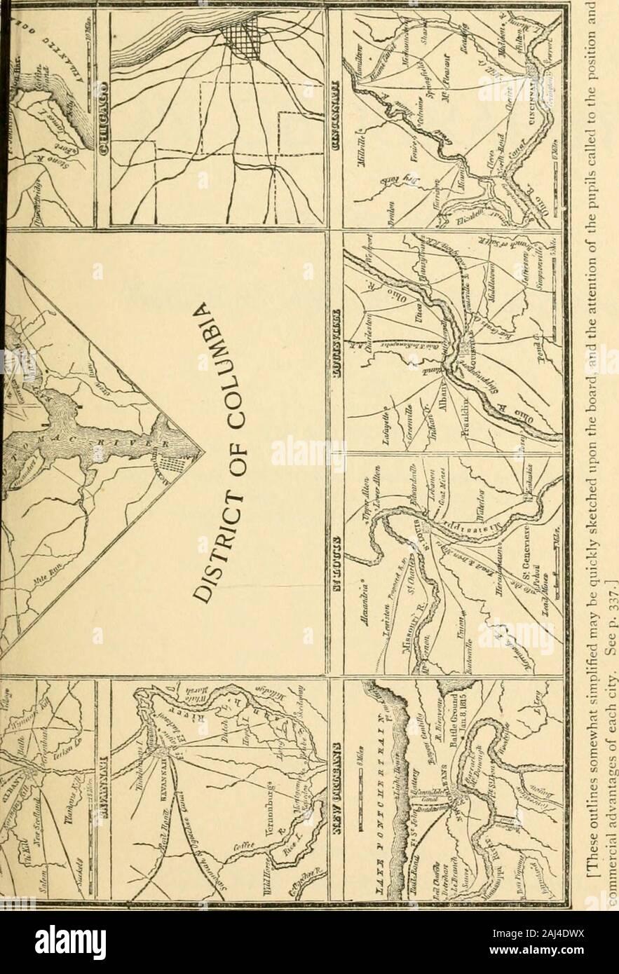 Methods and aids in geography, for the use of teachers and normal schools . METHODS AND AIDS IN GEOGRAPHY FOR THE USE OF TEACHERS AND NORMAL SCHOOLS BY CHARLES F. KING PRESIDENT OF NATIONAL SUMMER SCHOOL OF METHODS MASTER OF DEARBORN SCHOOL BOSTON FORMERLY SUB-MASTER OF LEWIS SCUOOL BOSTON WITH NUMEROUS ILLUSTRATIONS REVISED EDITION BOSTON 1895LEE AND SHEPARD Publishfrs 10 MILK STREET NEXT THE OLD SOUTH MEETING-HOUSE Copyright, i8S8, by Lee and Shepard. All rights restrved PRESSWORK BY ROCKWELL AND CHURCHILL. WhEN geography ceases to be a lifeless aggre-gate of unorganized facts, and deals wit Stock Photo