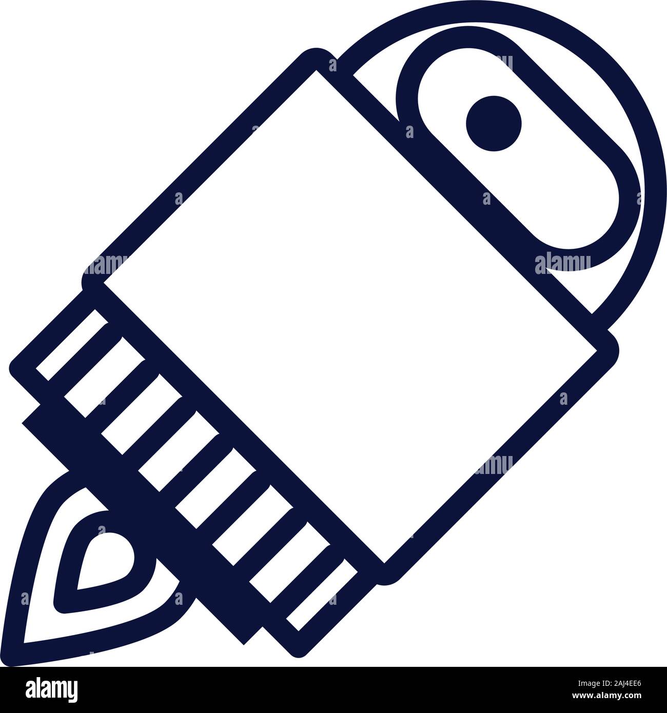 robot floating cyborg isolated icon Stock Vector Image & Art - Alamy