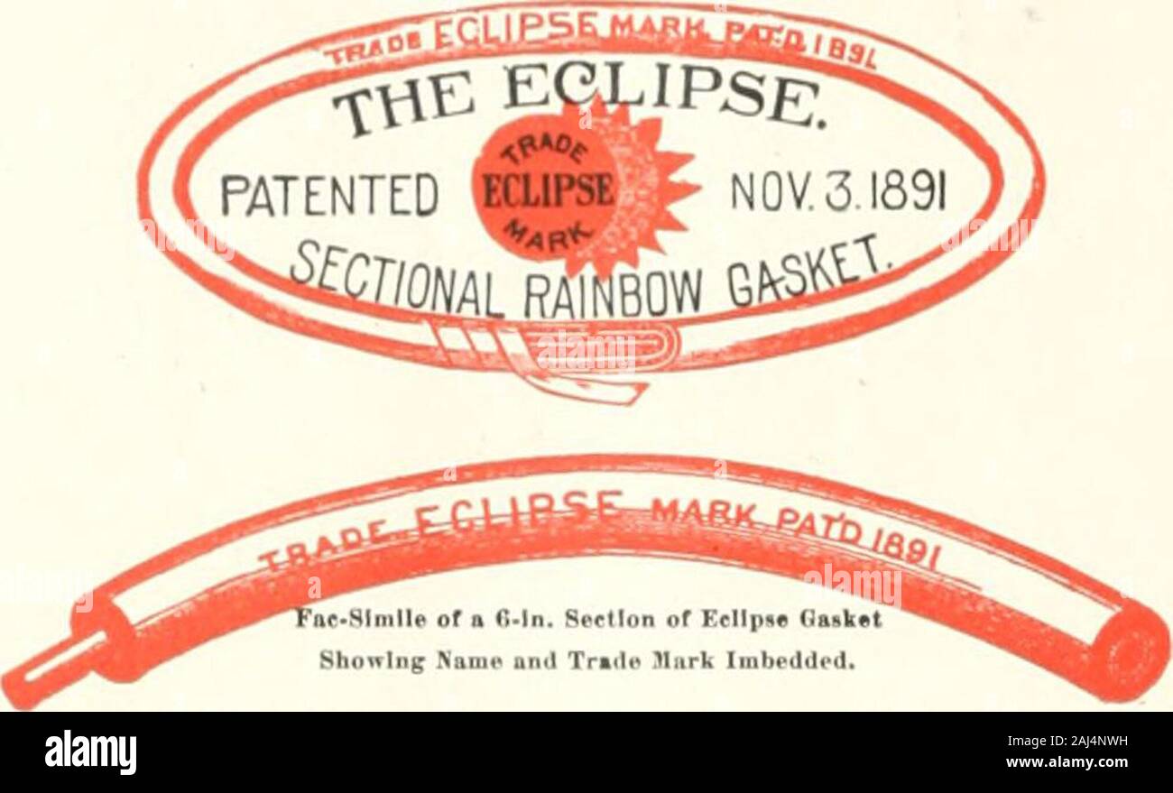 India rubber world . BETTER AND MORE POPU- OUR 1905 TENNIS SHOES lar than ever before. For Tennis, Yachting, Bathing, Gymnasium and Vacation Shoes, address UNITED STATES RUBBER CO., lOl Milk St., Boston, Ma^ss. XVIII THE INDIA RUBBER A/^ORLD [May I, 1905. The Eclipse Sectional Rainbow Gasket 3/s in. ]/2 in. [ For Hand Holes. Vs, in.. 3/4 in. i s in. -^ For Extra Large Joints,lin. ( The RcHpse Gasket is red in color, and composed of the celebrated Rainbow Packinj; Compound. It will not harden under any degree of heat, or blow out under the highest pressure, and can be taken out and repeatedly Stock Photo