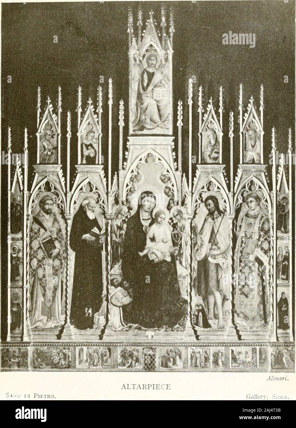 A new history of painting in Italy : from the II to the XVI century . lery of Siena,both of them being predella pictures. MB. PERKINS further ascribes to him alittle Virgin and Child (No. 158) and a Crucifixion in the same Gallery (cf.Rassegna (TArte Senese, an. iv., fasc. 2—3), as well as five panels, Press S, Nos.IV.-VIIL, representing the Nativity of the Virgin, her Presentation, her Marriage,the Visitation, and the Adoration of the Magi, in the Christian Museum of theVatican (Rassegna dArte (Milan), Aug. 1906).] 1 He was companion to Matteo of Siena (Doc. Sen., vol. ii., p. 279), and isdes Stock Photo