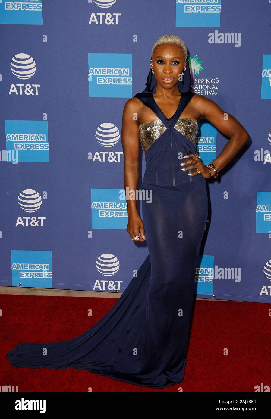 Palm Springs, California, USA. 2nd January, 2020. Cynthia Erivo attends the 31st Annual Palm Springs International Film Festival Film Awards Gala at Palm Springs Convention Center on January 02, 2020 in Palm Springs, California. Photo: CraSH/imageSPACE/MediaPunch Credit: MediaPunch Inc/Alamy Live News Stock Photo
