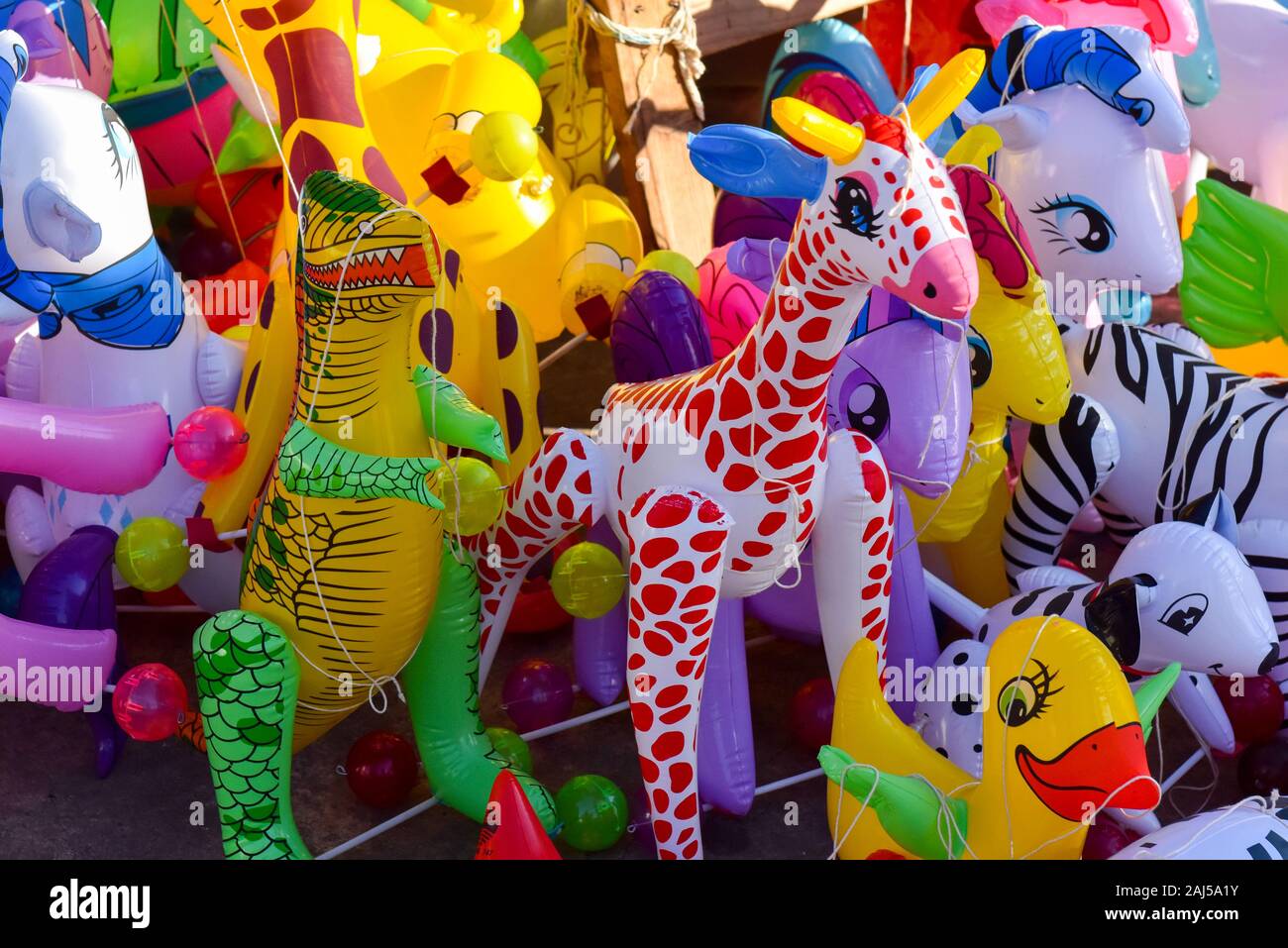 Inflatable toys, Merida Mexico Stock Photo Alamy