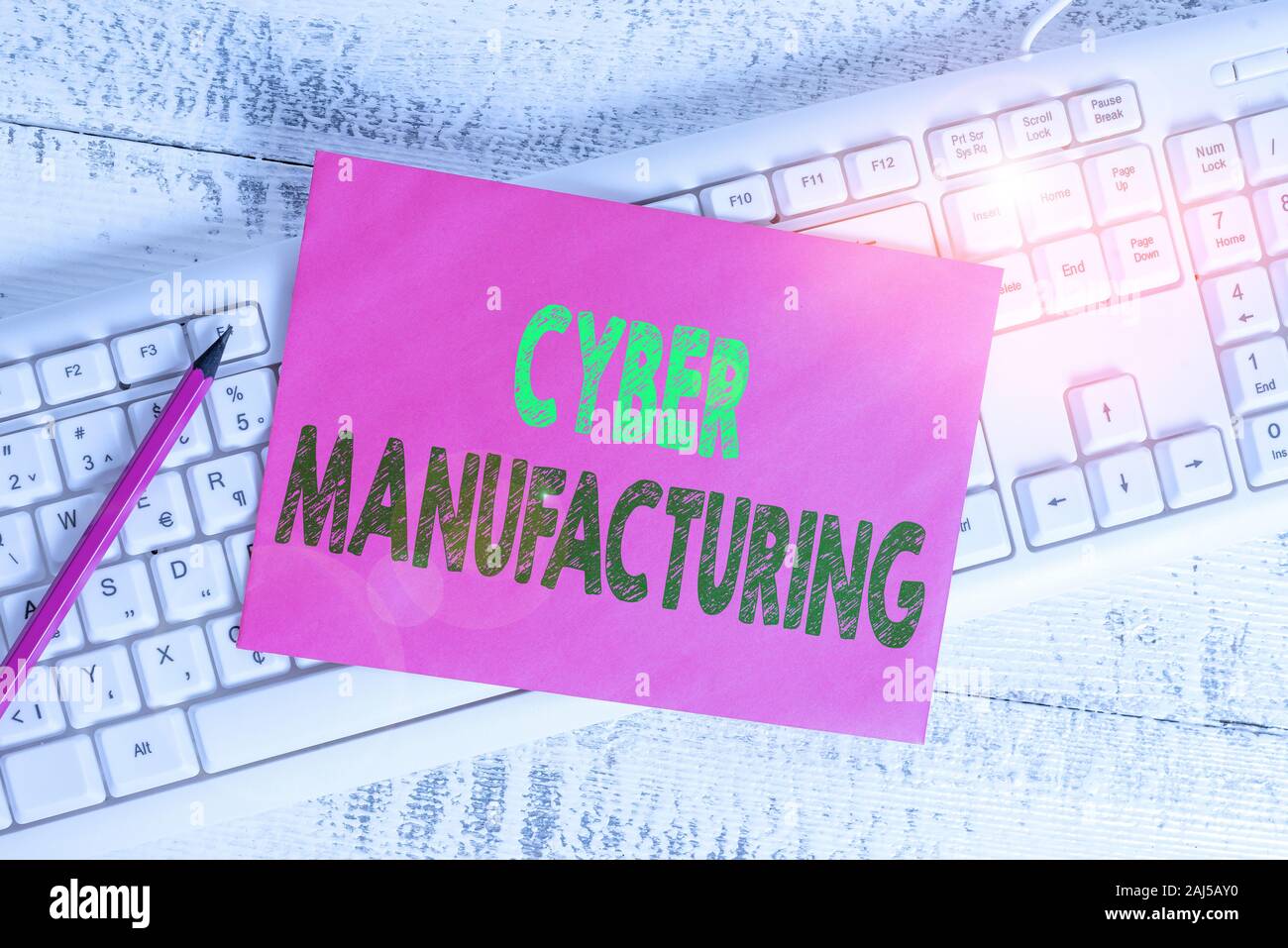 Handwriting text writing Cyber Manufacturing. Conceptual photo ...