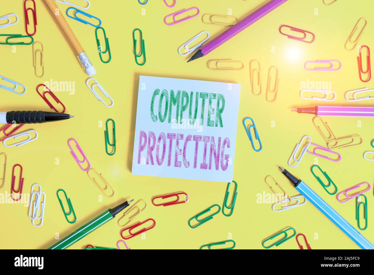 Handwriting text writing Computer Protecting. Conceptual photo ...