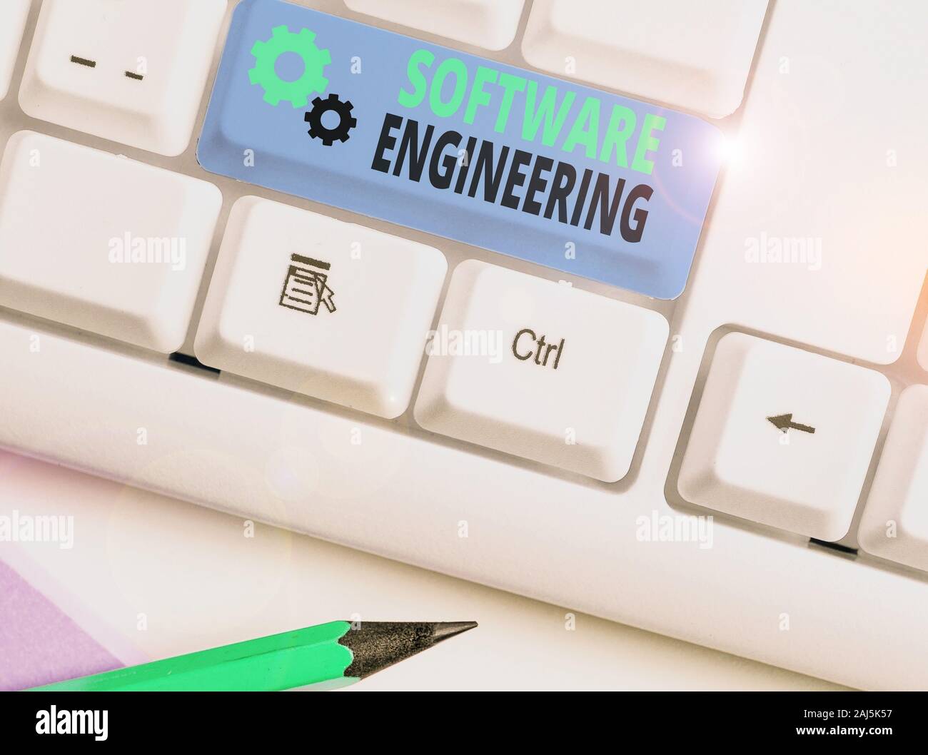 Handwriting text writing Software Engineering. Conceptual photo apply engineering to the development of software Stock Photo