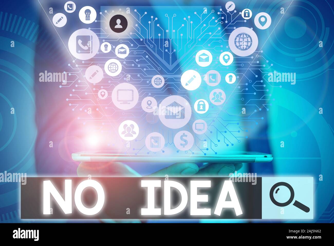 Conceptual Hand Writing Showing No Idea Concept Meaning Indicates That The Speaker Is Completely Ambivalent About Something Stock Photo Alamy