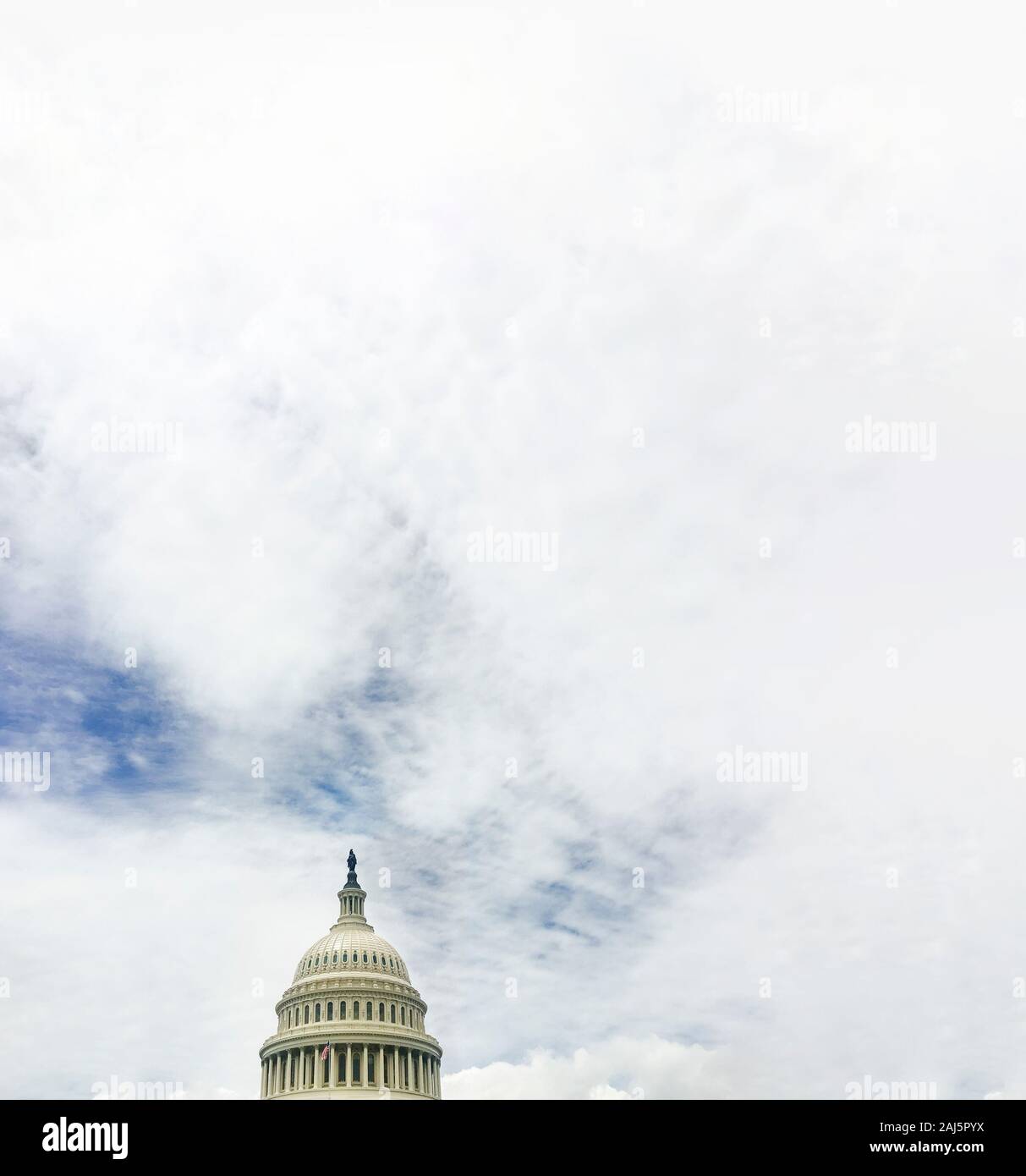 Washington DC Capitol building with sky. Stock Photo