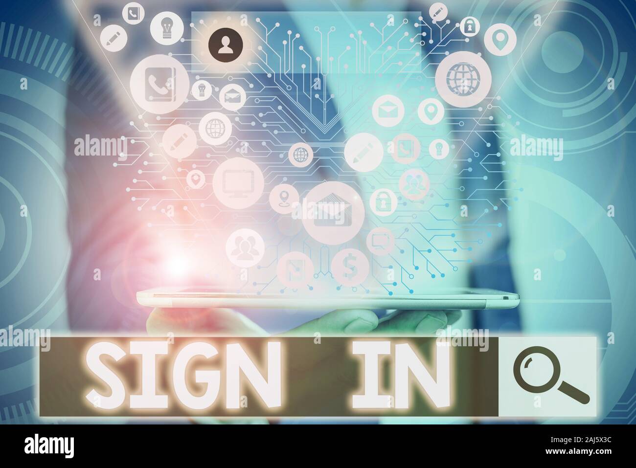 Conceptual hand writing showing Sign In. Concept meaning to write your ...