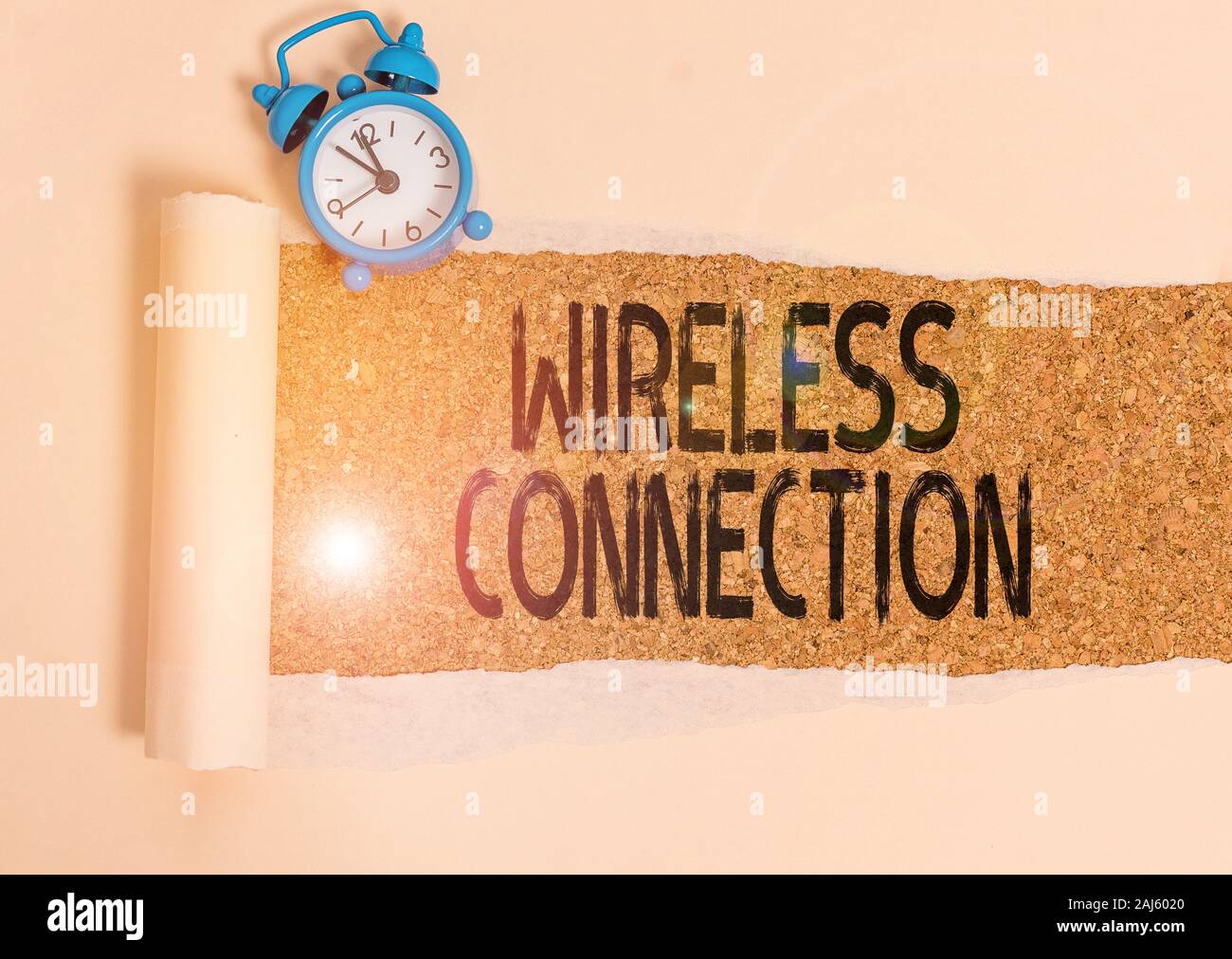 Writing note showing Wireless Connection. Business concept for there is ...