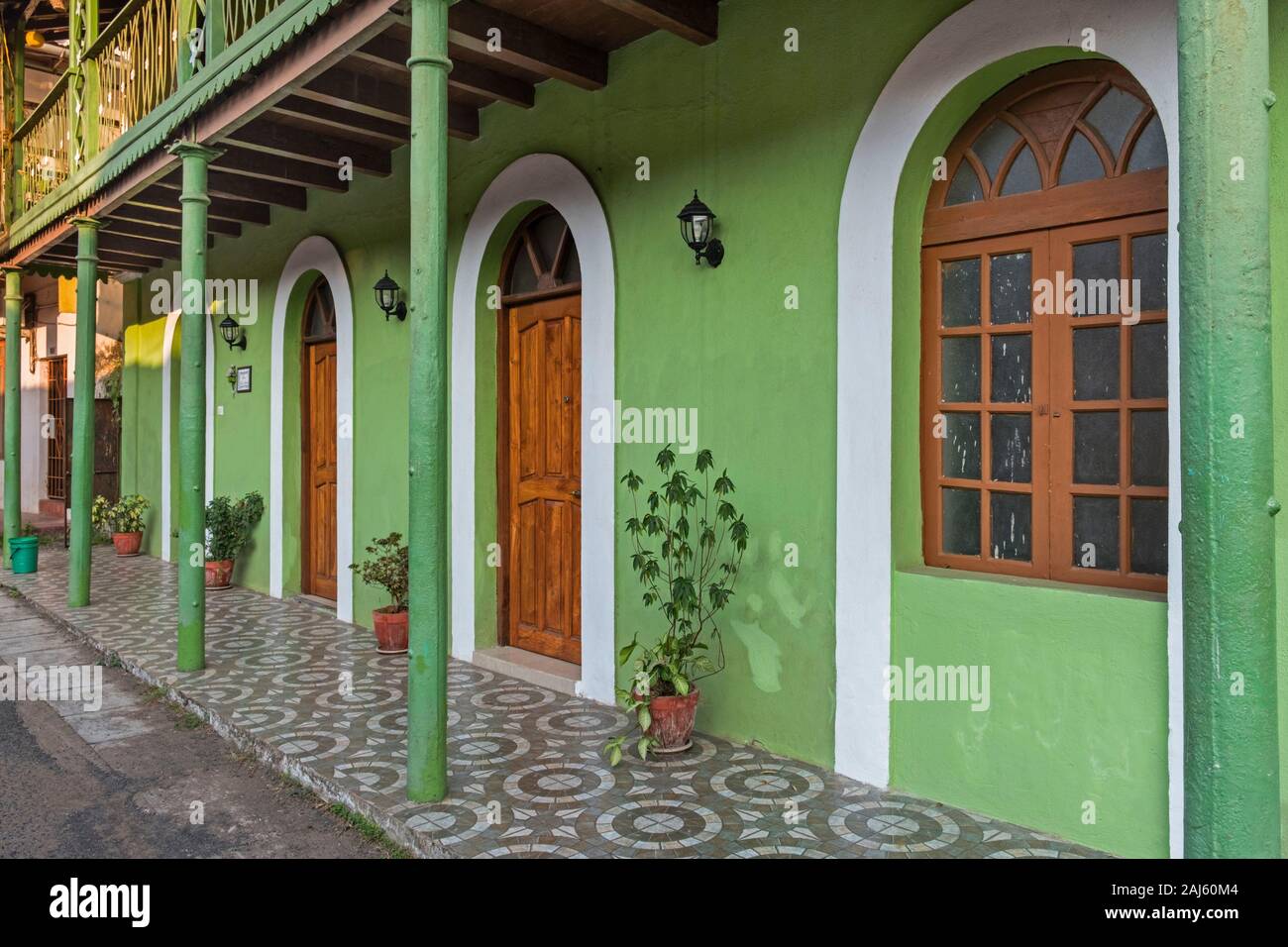 Colourful house Fontainhas Panjim Goa India Stock Photo Alamy