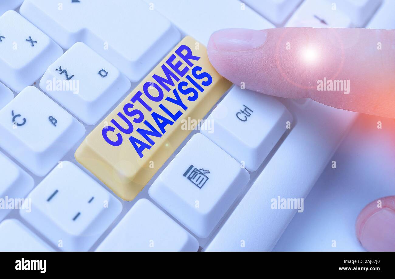 Customer Analysis Lettering Word writing text Customer Analysis. Business photo showcasing ...