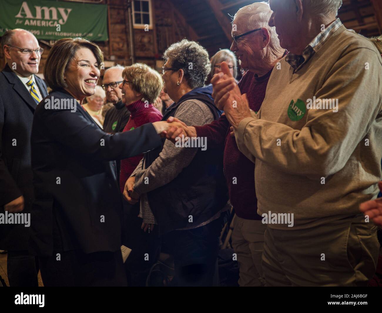 Johnston Iowa Usa 2nd Jan 2020 Us Senator Amy Klobuchar D Mn