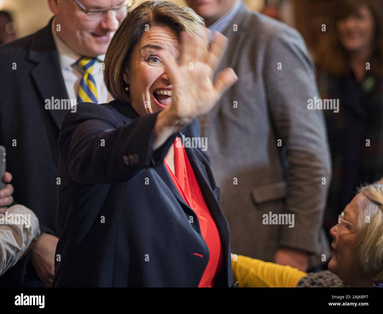 Johnston Iowa Usa 2nd Jan 2020 Us Senator Amy Klobuchar D Mn
