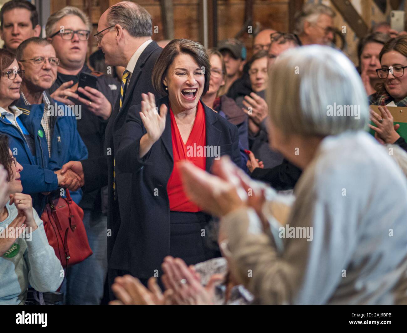 Johnston Iowa Usa 2nd Jan 2020 Us Senator Amy Klobuchar D Mn