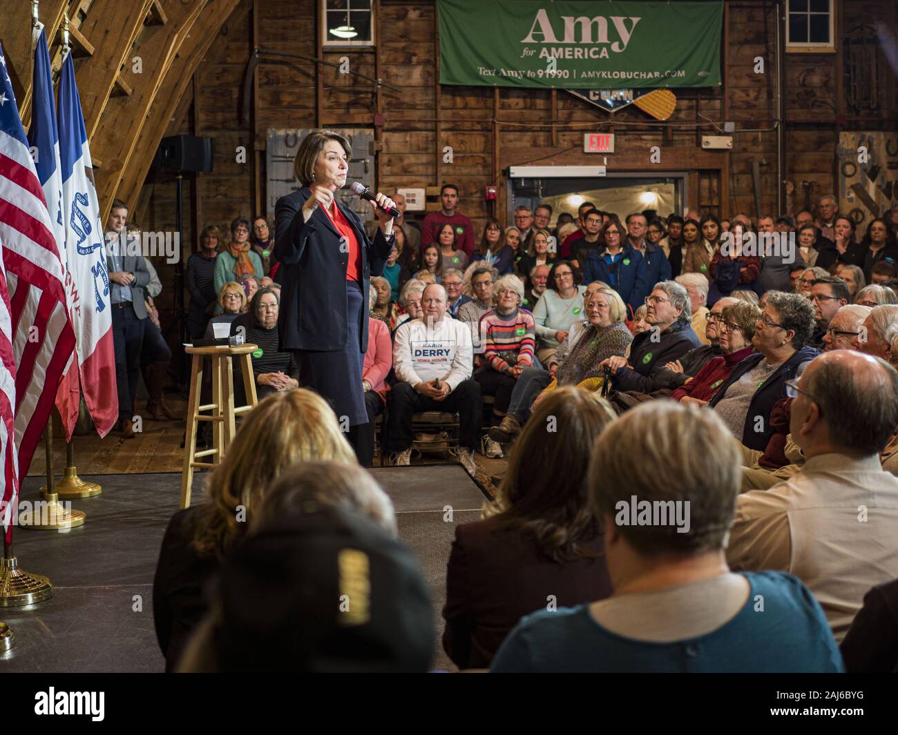 Johnston Iowa Usa 2nd Jan 2020 Us Senator Amy Klobuchar D Mn
